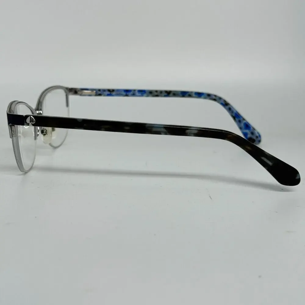 Kate Spade Adalina F2G Blue Silver Semi Rimless‎ Cat Eye Eyeglasses Frame H17904